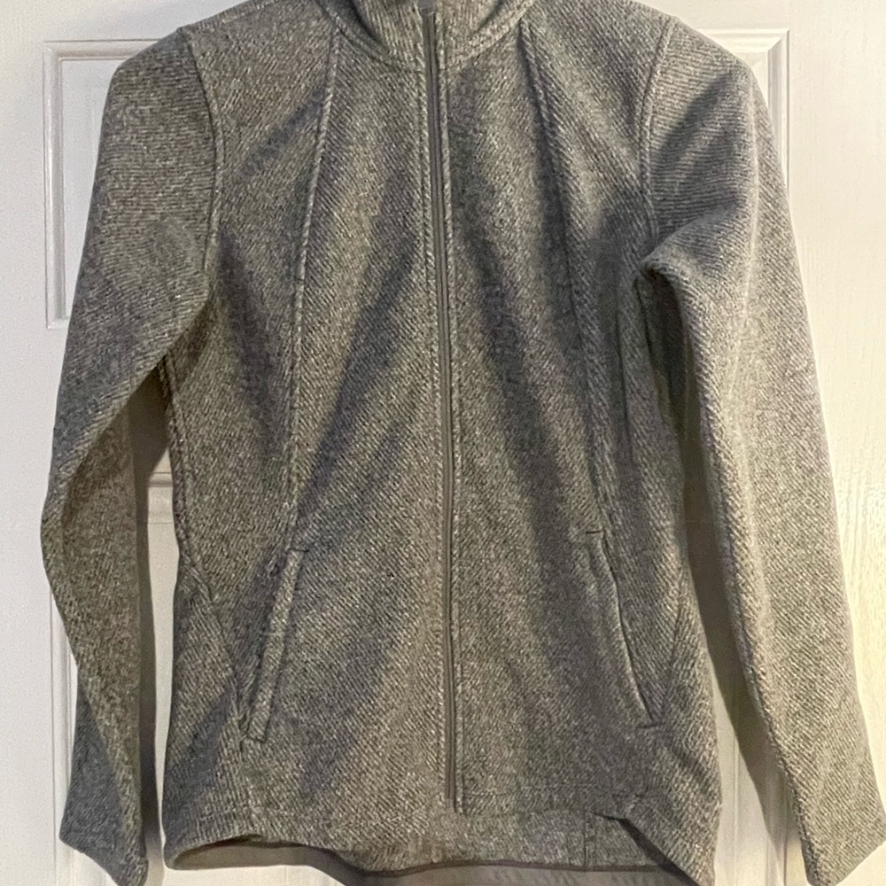 Athleta Women's Stroll Fleece Fullzip Gray Jacket Small Petite